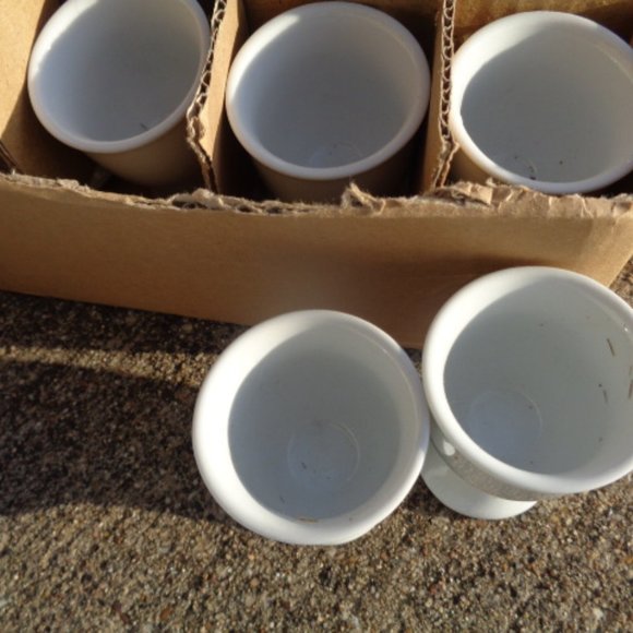 Vintage Scandinavian set of 12 ceramic egg holders, Ceramic Egg Cup, Egg Stand - Picture 1 of 9